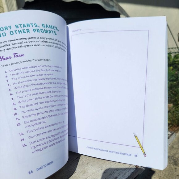 Dare to Write Creative Writing Prompts Book Notebook Journal Literature - Picture 5 of 11